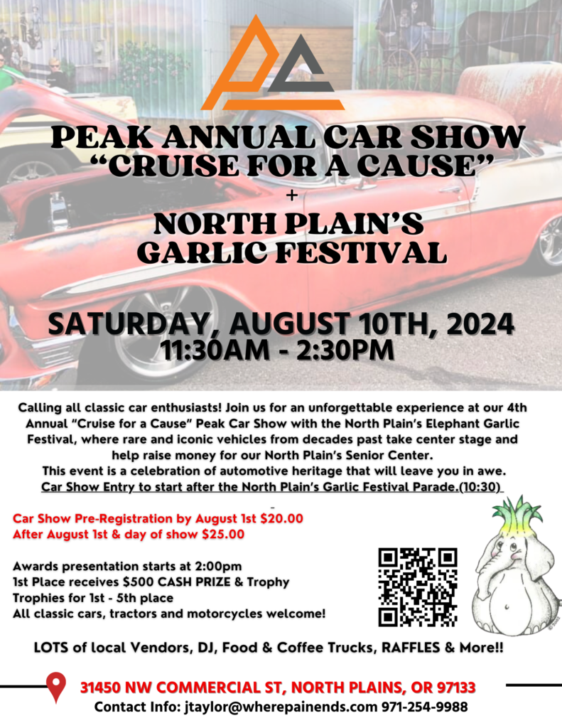 PEAK Annual Car SHow North Plains Events Association